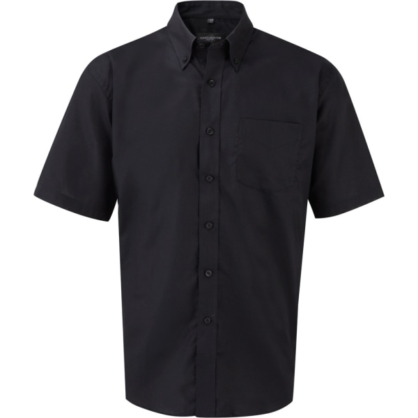 Russell Collection Herr Kortärmad Easy Care Oxford Skjorta 16. Black 16.5inch