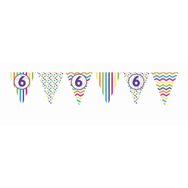 Kreativt festpapper vimpel 6:e födelsedagsbann One Size Multi Multicoloured One Size