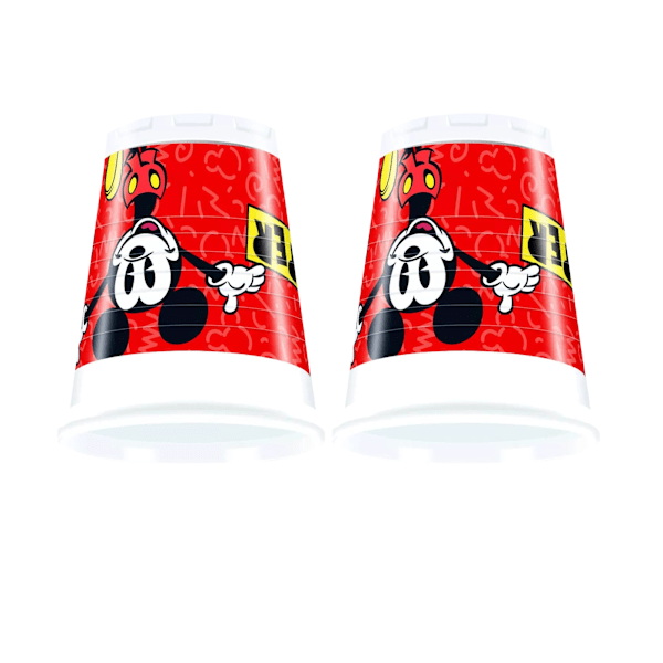 Disney Super Cool Mickey Mouse Engångsmugg (Förpackning om 8) En Storlek Red/Yellow/White One Size