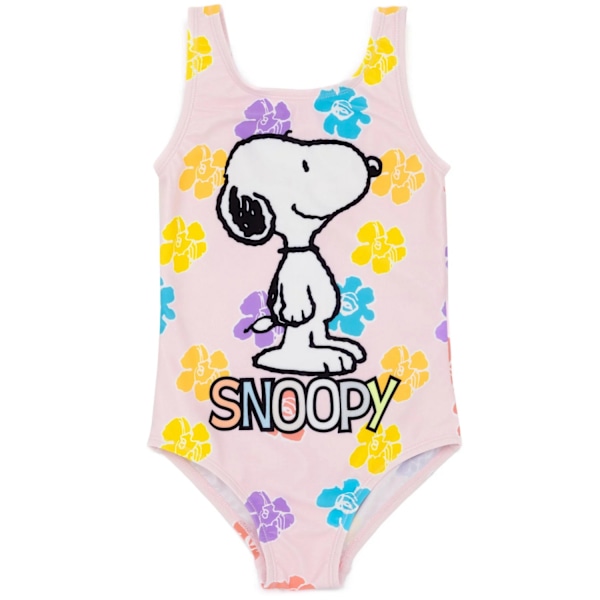 Snoopy Barnkläder/Barn En Delig Baddräkt 7-8 År Rosa/Vit/Gul Pink/White/Yellow 7-8 Years