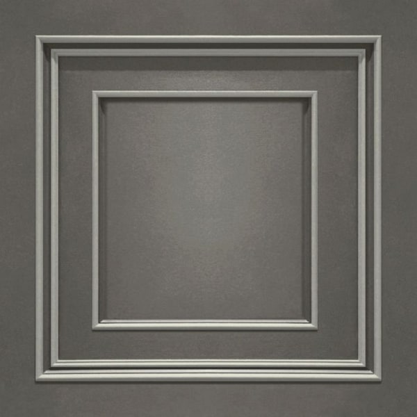 Belgravia Amara Träpanel Vinyl Texturerad Tapet 10m x 53cm Silver/Gunmetal Grey 10m x 53cm