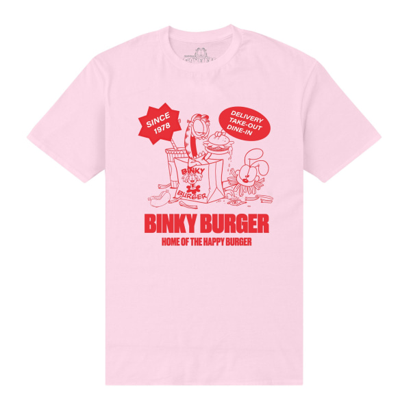 Garfield Unisex Vuxen 45 Binky Burger T-shirt S Rosa Pink S