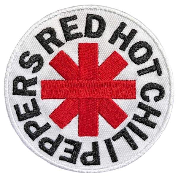 Red Hot Chilli Peppers Vävd Stjärna Stryk-På-Lapp En Storlek Vit White/Red One Size
