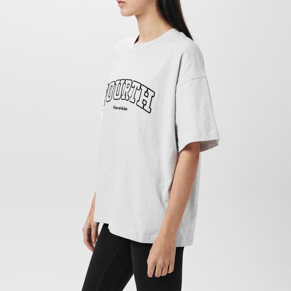 4th & Reckless Dam/Dam Regular T-shirt 14 UK Gråmelerad Grey Marl 14 UK