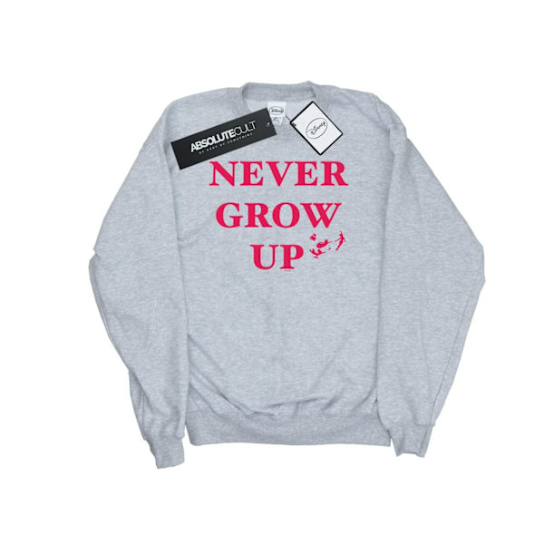 Disney Girls Peter Pan Never Grow Up Sweatshirt 12-13 år Spo Sports Grey 12-13 Years