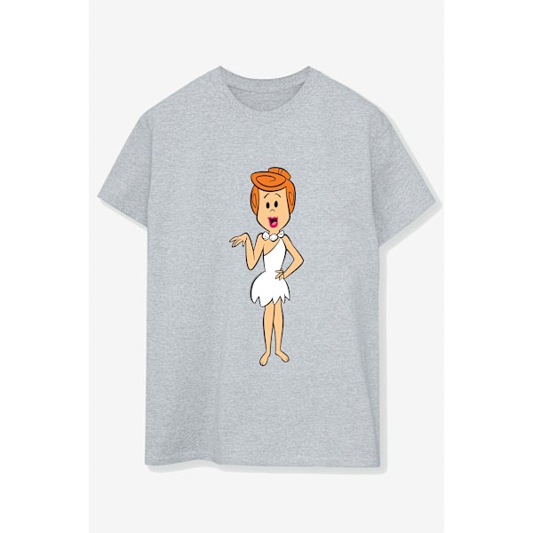 The Flintstones Dam/Damer Wilma Flintstone Klassisk Pose Bomullspojkvän T-shirt S Sports Grey Sports Grey S