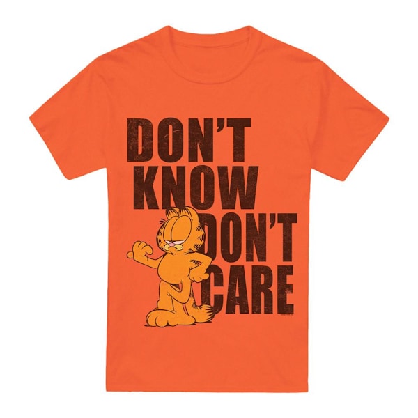 Garfield Herr Don´t Know Don´t Care T-Shirt S Orange Orange S