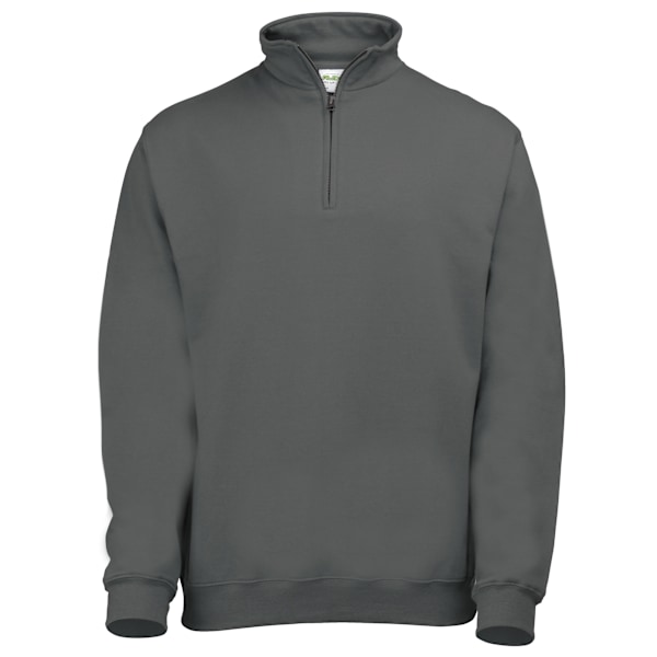 Awdis Herrar Plain Sophomore ¼ Zip Sweatshirt L Kolgrå Charcoal L
