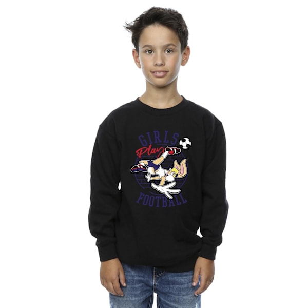 Looney Tunes Boys Lola Bunny Girls Play Football Sweatshirt 9-11 Black 9-11 Years