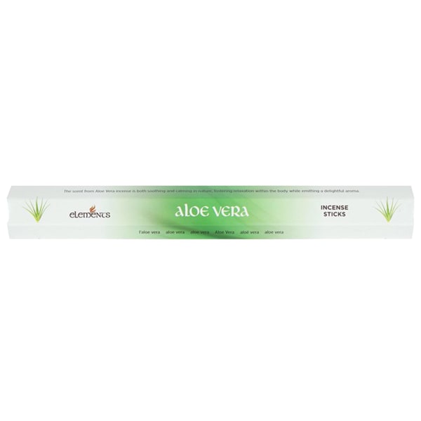 Elements Aloe Vera rökelsestavar (låda med 6 förpackningar) One Size Gre Green One Size