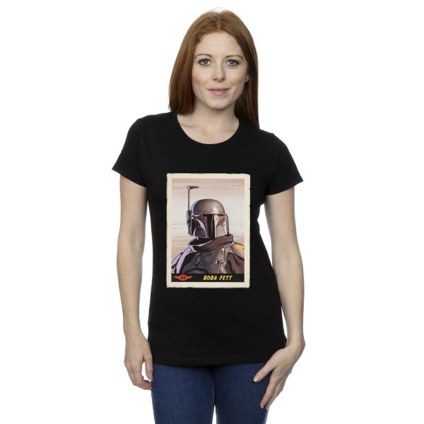 Star Wars Dam/Kvinnor The Mandalorian Boba Fett Bomull T-shirt Black S