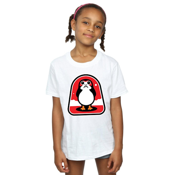 Star Wars Girls The Last Jedi Porgs Badge Bomull T-shirt 9-11 år White 9-11 Years