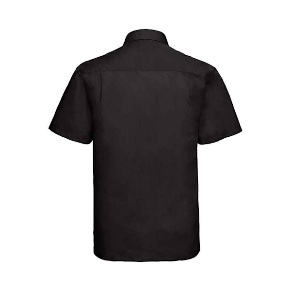 Russell Collection Herr Poplin Easy-Care Kortärmad Formell Skjorta S Black 18in