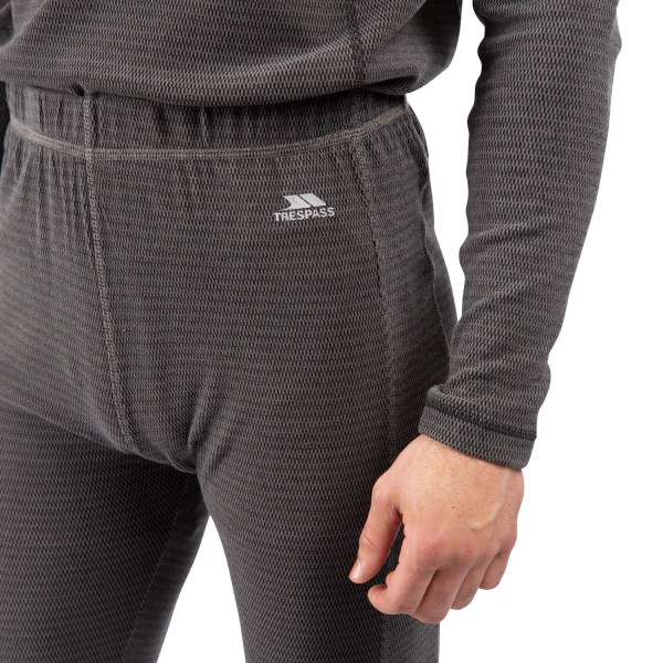 Trespass Mens Kirk Base Layer Bottoms M Svart/Storm Grå Black/Storm Grey M