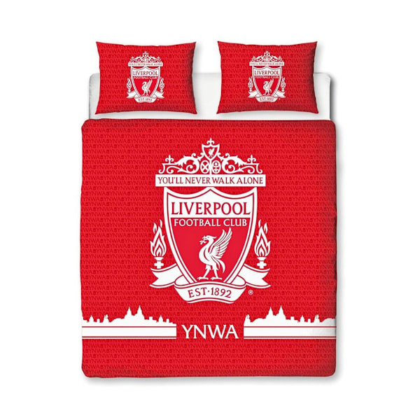 Liverpool FC Tone Påslakan Set Dubbel Röd/Vit Red/White Double