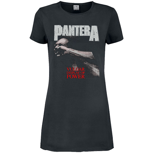 Amplified Kvinnors/Damers Vulgar Display Of Power Pantera T-shirt Charcoal XL