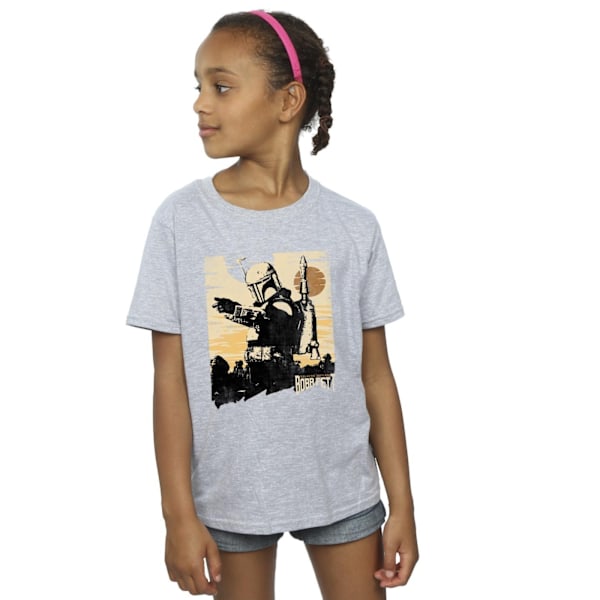 Star Wars Girls The Book Of Boba Fett Points Bomull T-shirt 9-11 Sports Grey 9-11 Years