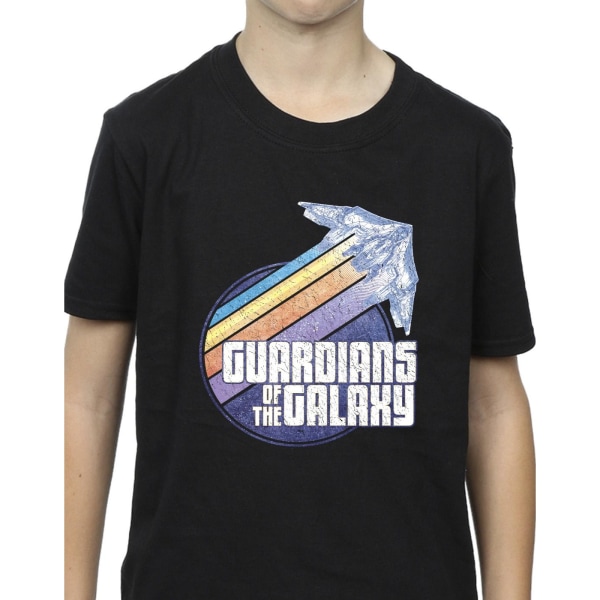 Guardians Of The Galaxy Boys Badge Rocket T-Shirt 3-4 Years Bla Black 3-4 Years