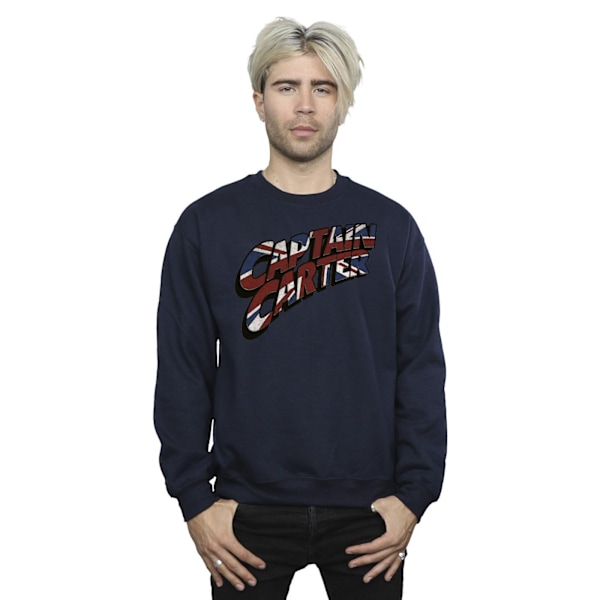 Marvel Herr What If Captain Carter Sweatshirt L Marinblå Navy Blue L