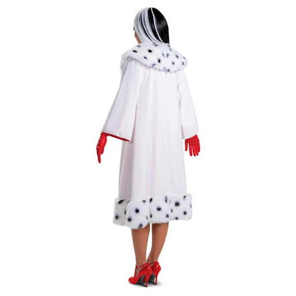 101 Dalmatiner Dam/Dam Cruella De Vil Klassisk Kostymset White/Red L