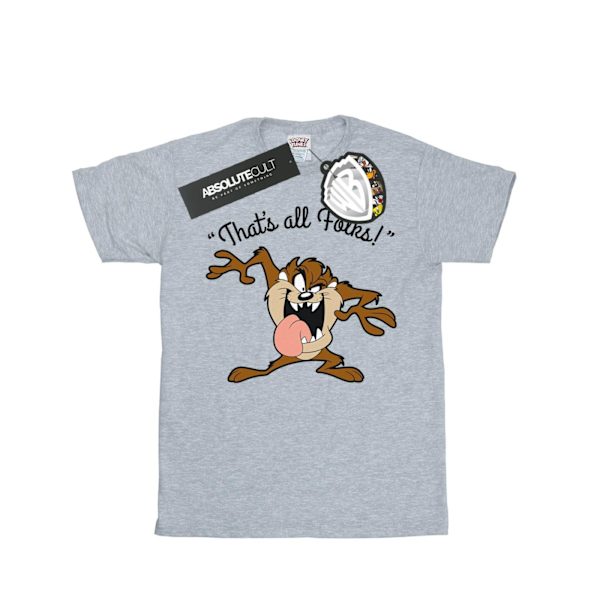 Looney Tunes Dam/Damer That´s All Folks Taz Bomull Pojkvän Sports Grey S