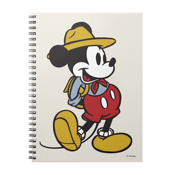 Mickey Mouse Outdoors Notebook A5 Svart/Gul Black/Yellow A5
