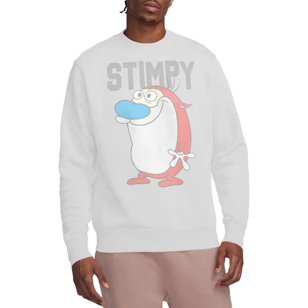 Ren & Stimpy Unisex Vuxen College Tröja M Vit White M