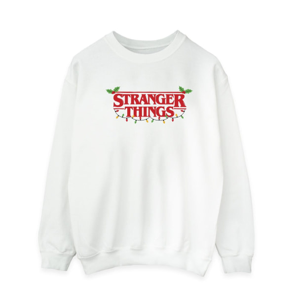 Netflix Män Stranger Things Christmas Lights Sweatshirt M Whit White M