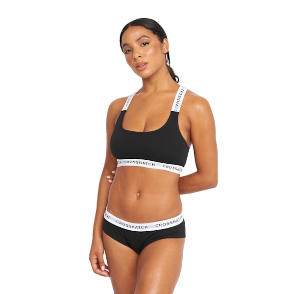 Crosshatch Womens/Ladies Sophea Bralette (2-pack) L Grå/Svart Grey/Black L