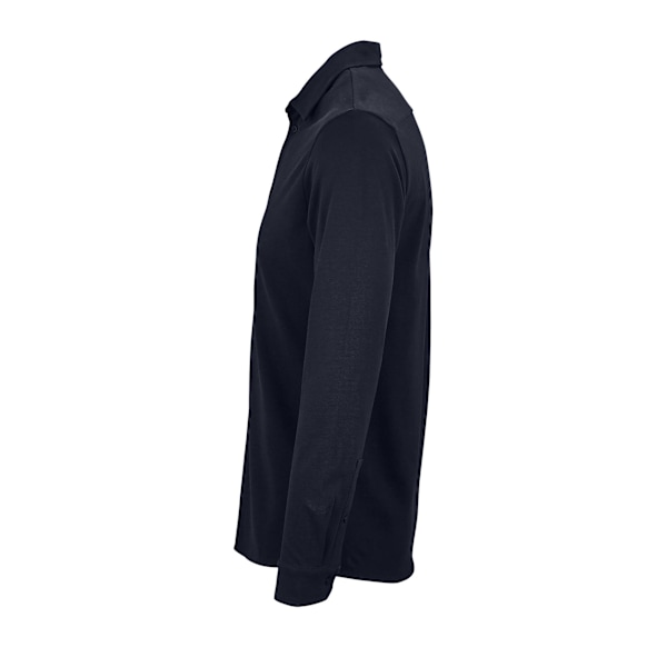 NEOBLU Herr Basile Piqué Ekologisk Långärmad Skjorta 4XL Nattsvart Night Blue 4XL