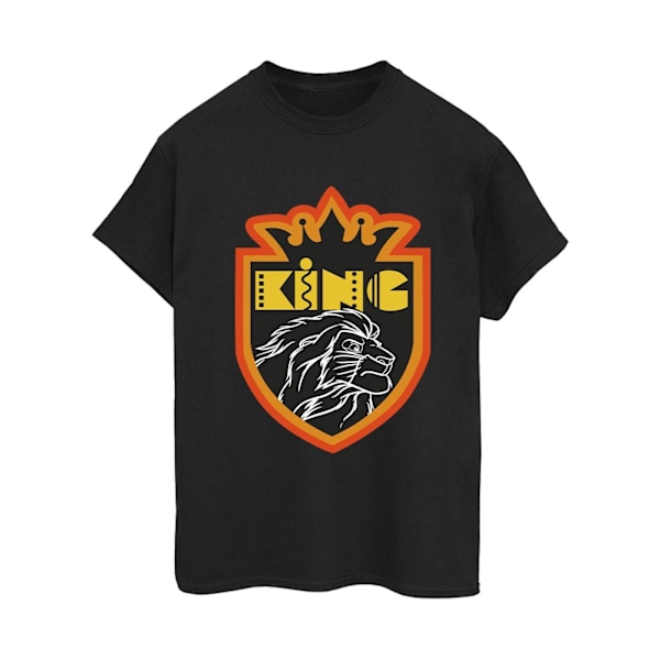 Disney Dam/Damer The Lion King Crest Bomull Boyfriend T-shirt Black XL