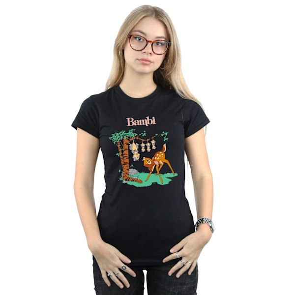 Disney Dam/Kvinnor Bambi Tilted Up Bomull T-shirt S Svart Black S