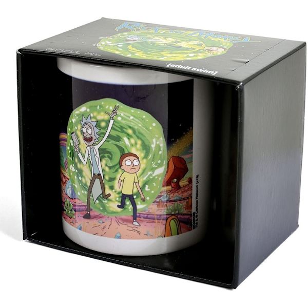 Rick And Morty Portal Mug En Storlek Vit/Grön White/Green One Size