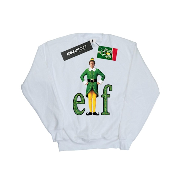 Elf Dam/Dam Buddy Logotyp Sweatshirt M Vit White M