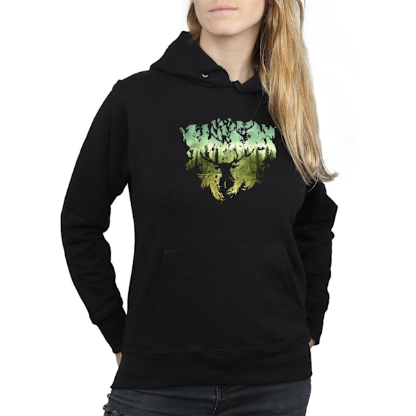 Harry Potter Dam/Kvinnor Magisk Skog Hoodie XXL Svart Black XXL