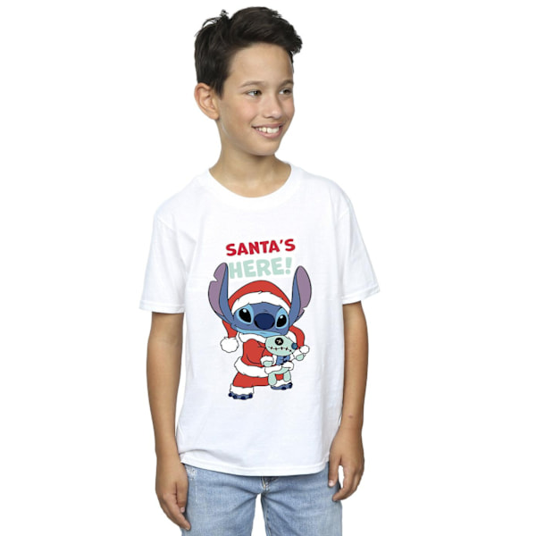 Disney Boys Lilo & Stitch Santa´s Here T-Shirt 5-6 år Vit White 5-6 Years