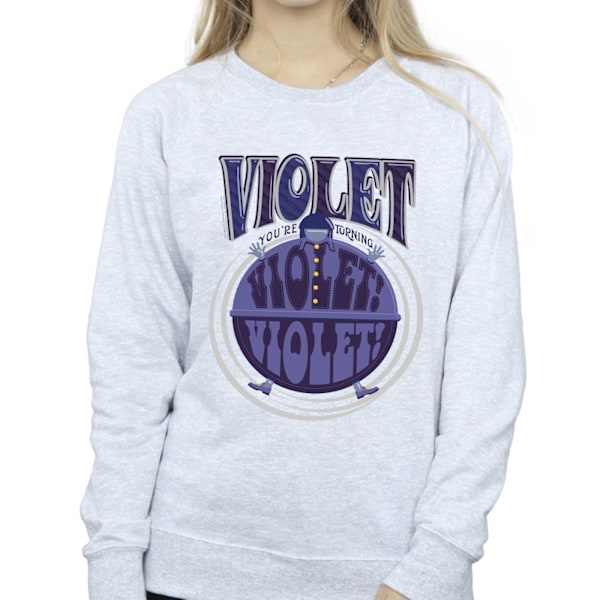 Willy Wonka Dam/Dam Violet Turning Violet Sweatshirt 4XL Sports Grey 4XL