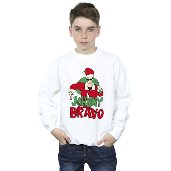 Johnny Bravo Boys Johnny Christmas Sweatshirt 5-6 år Vit White 5-6 Years