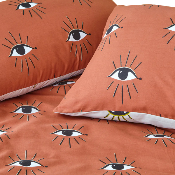 Furn Theia Eye Cover Set King Pink Clay Pink Clay King