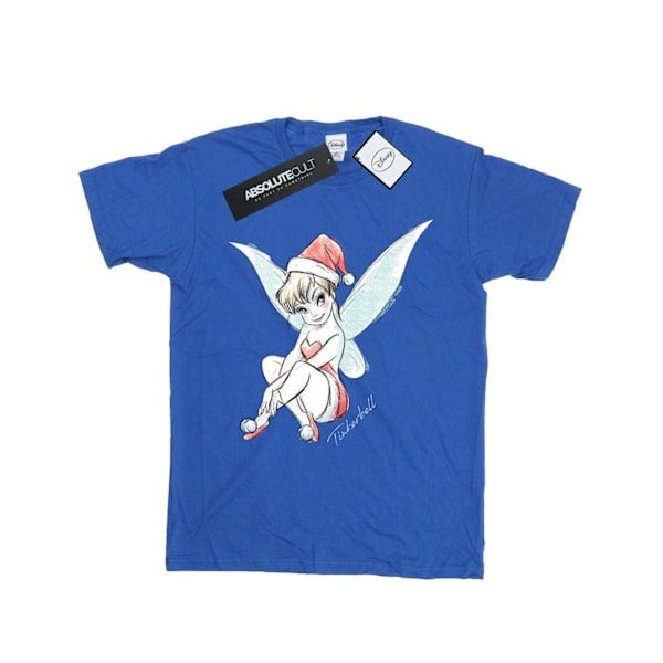 Disney Mens Tinkerbell Christmas Fairy T-Shirt M Royal Blue Royal Blue M