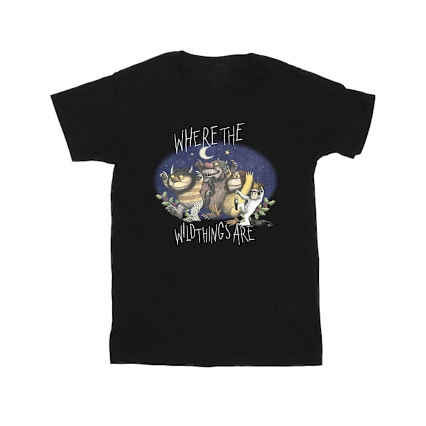 Where The Wild Things Are Flickor Bomull T-shirt 3-4 År Svart Black 3-4 Years