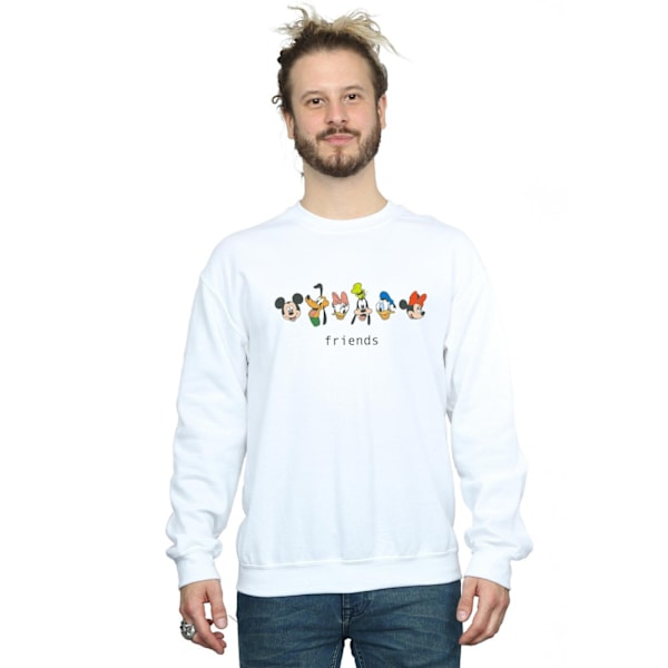 Disney Herr Mickey Mouse Och Vänner Sweatshirt 4XL Vit White 4XL