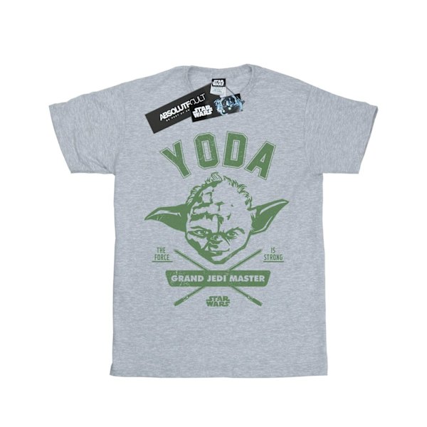 Star Wars Girls Yoda Collegiate Bomull T-shirt 9-11 År Sport Sports Grey 9-11 Years