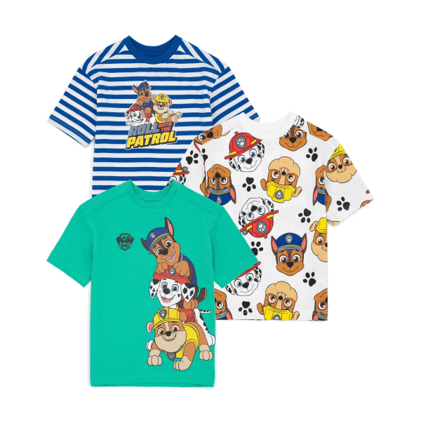 Paw Patrol T-shirt för barn/barn (paket med 3) 2-3 år Multico Multicoloured 2-3 Years