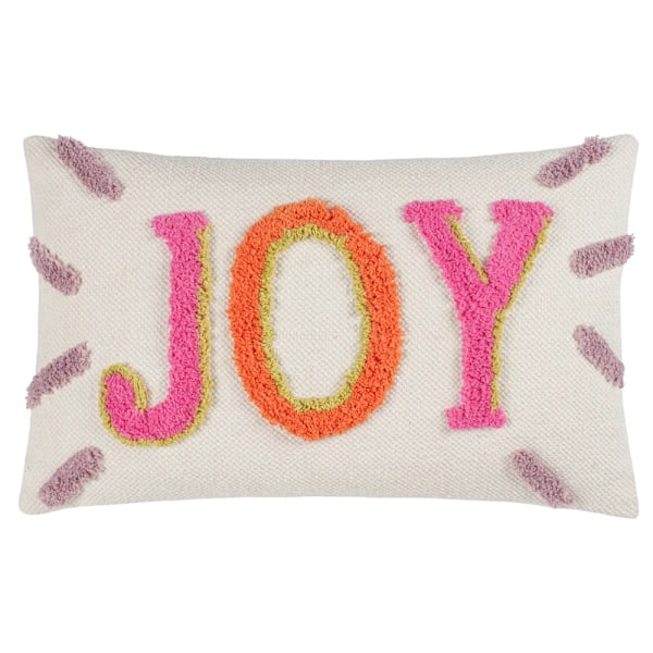 Heya Home Joy Tuftat Kuddfodral 30cm x 50cm Vit/Flerfärgad White/Multicoloured 30cm x 50cm