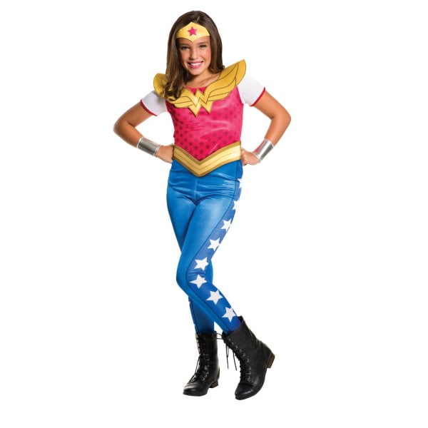 Wonder Woman Tjejdräkt 3-4 år Röd/Blå/Guld Red/Blue/Gold 3-4 Years