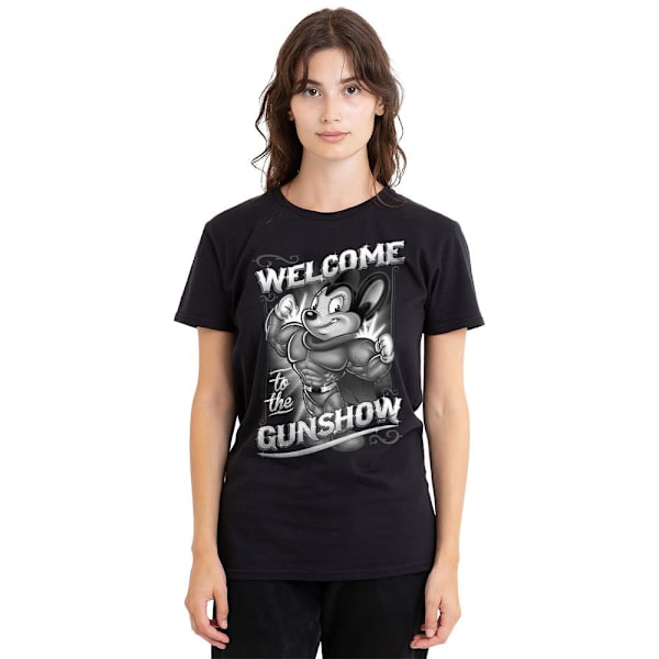 Mighty Mouse Unisex Vuxen Mighty Gunshow T-Shirt L Svart Black L