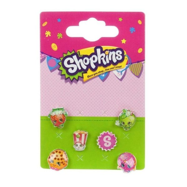 Shopkins Girls Characters Örhängen Set (paket med 6) One Size Mult Multicoloured One Size