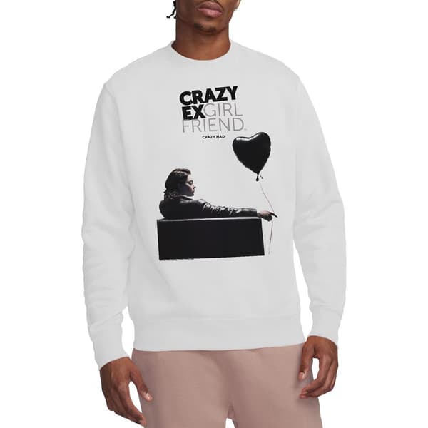 Crazy Ex-Girlfriend Unisex Vuxen Crazy Mad Sweatshirt M Vit White M