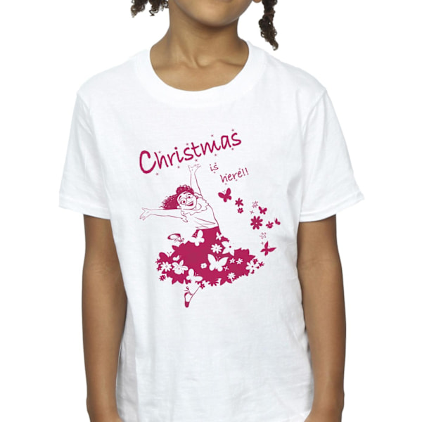 Disney Girls Encanto Julen Är Här Bomull T-shirt 7-8 År White 7-8 Years